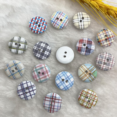 Noi 20 mm O varietate de nasturi circulari din lemn Butoane cu fața zâmbitoare de desene animate pentru decorarea nunții Accesorii de cusut