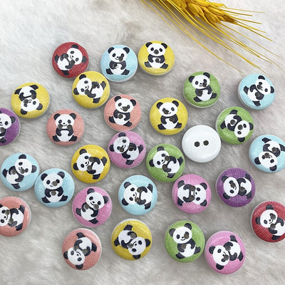 Noi 20 mm O varietate de nasturi circulari din lemn Butoane cu fața zâmbitoare de desene animate pentru decorarea nunții Accesorii de cusut