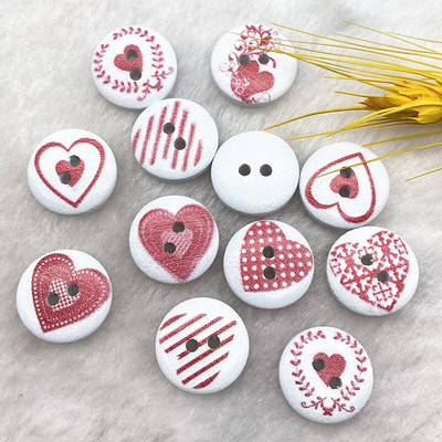 Noi 20 mm O varietate de nasturi circulari din lemn Butoane cu fața zâmbitoare de desene animate pentru decorarea nunții Accesorii de cusut