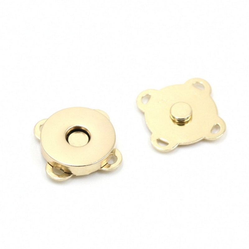 5 Σετ τετράγωνα μεταλλικά κουμπιά Μαγνητικό πορτοφόλι με κουμπώματα/Κλείσιμο για τσάντα τσάντα 20x20mm