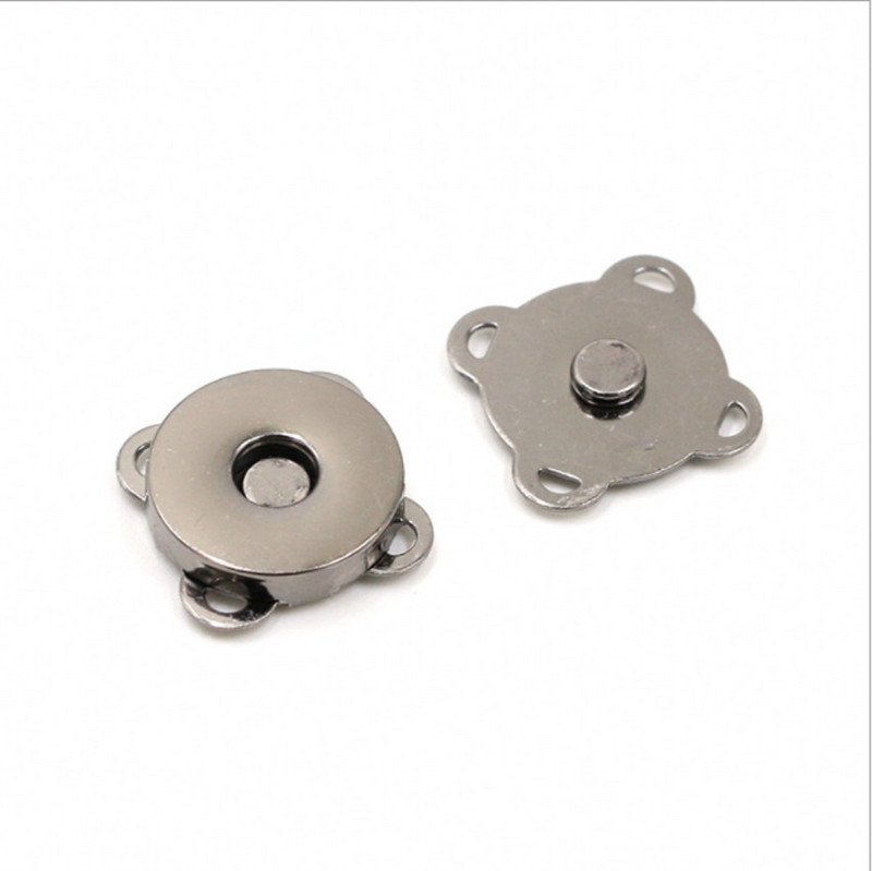 5 Σετ τετράγωνα μεταλλικά κουμπιά Μαγνητικό πορτοφόλι με κουμπώματα/Κλείσιμο για τσάντα τσάντα 20x20mm