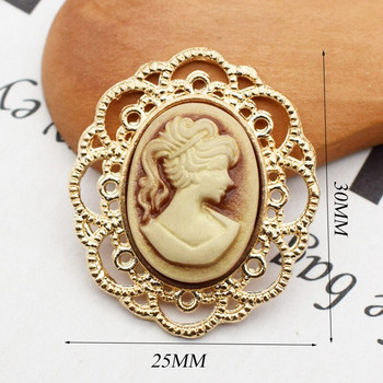 10бр. 25*30MM метални копчета от смола Направи си сам бижута Алуминиеви копчета за ръчно шиене Сватбени аксесоари за коса Декоративни