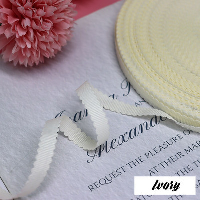 3/8" 10 mm 10 jardi õõnes servad Grosgrain riba lint peapael Juuksepael Käsitsi valmistatud käsitöö küpsetamine kinkekarbi ümbris pakkimismaterjal