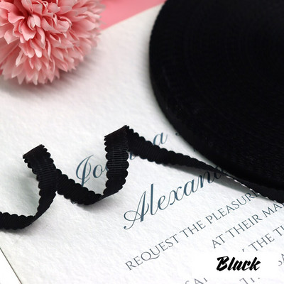 3/8" 10 mm 10 jardi õõnes servad Grosgrain riba lint peapael Juuksepael Käsitsi valmistatud käsitöö küpsetamine kinkekarbi ümbris pakkimismaterjal