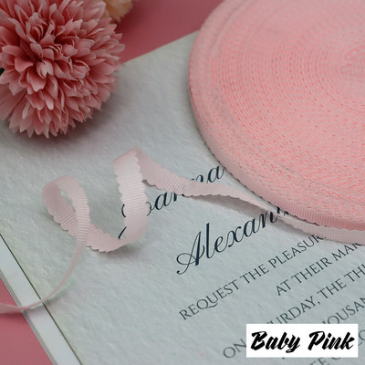 3/8" 10 mm 10 jardi õõnes servad Grosgrain riba lint peapael Juuksepael Käsitsi valmistatud käsitöö küpsetamine kinkekarbi ümbris pakkimismaterjal