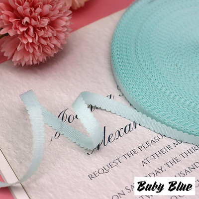 3/8" 10 mm 10 jardi õõnes servad Grosgrain riba lint peapael Juuksepael Käsitsi valmistatud käsitöö küpsetamine kinkekarbi ümbris pakkimismaterjal