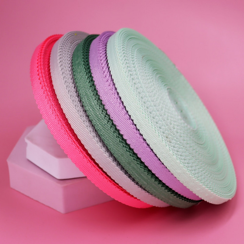 3/8" 10 mm 10 jardi õõnes servad Grosgrain riba lint peapael Juuksepael Käsitsi valmistatud käsitöö küpsetamine kinkekarbi ümbris pakkimismaterjal