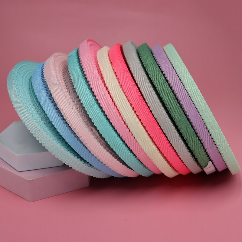 3/8" 10 mm 10 jardi õõnes servad Grosgrain riba lint peapael Juuksepael Käsitsi valmistatud käsitöö küpsetamine kinkekarbi ümbris pakkimismaterjal