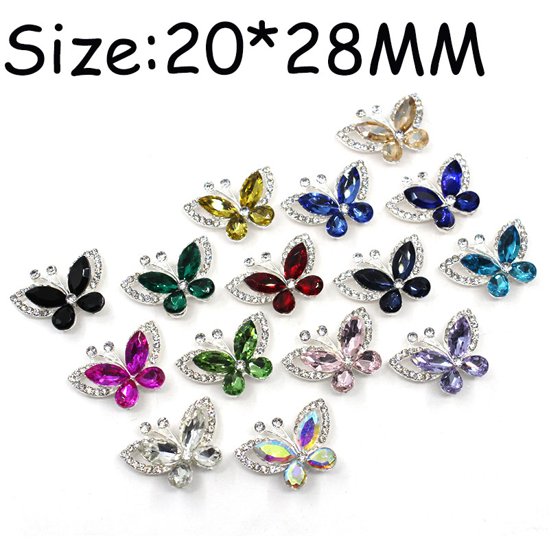 10 kom/lot Gumb od vještačkih dijamanata za odjeću Diy Šivanje nakita za obrtničke dodatke Leptirići ukrasi