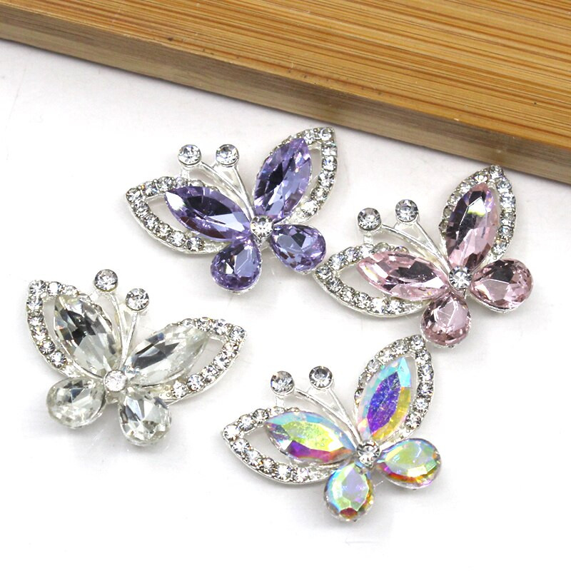 10 kom/lot Gumb od vještačkih dijamanata za odjeću Diy Šivanje nakita za obrtničke dodatke Leptirići ukrasi