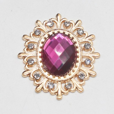 Vruća rasprodaja, 10 komada 25*28 mm modni akrilni metalni gumbi s rubom latica za zanatski pribor za šivanje DIY ručno izrađena ukrasna odjeća