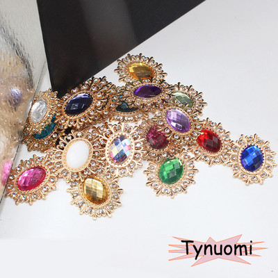 Vruća rasprodaja, 10 komada 25*28 mm modni akrilni metalni gumbi s rubom latica za zanatski pribor za šivanje DIY ručno izrađena ukrasna odjeća