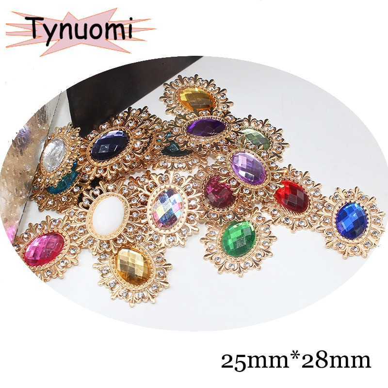 Vruća rasprodaja, 10 komada 25*28 mm modni akrilni metalni gumbi s rubom latica za zanatski pribor za šivanje DIY ručno izrađena ukrasna odjeća