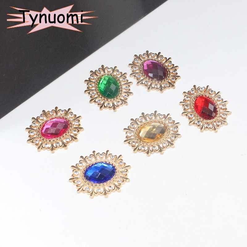 Vruća rasprodaja, 10 komada 25*28 mm modni akrilni metalni gumbi s rubom latica za zanatski pribor za šivanje DIY ručno izrađena ukrasna odjeća