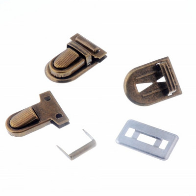 Livrare gratuită - 10 seturi de accesorii pentru genți, în ton argintiu, bronz antic