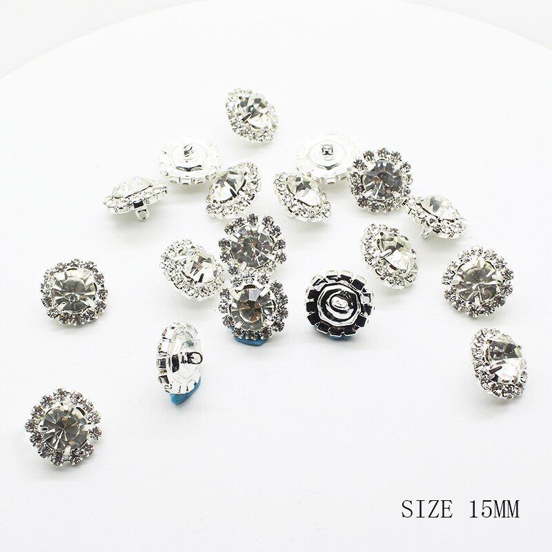 Uus kuum müük 10 tk hõbemetallist inkrusteeritud sulamist kristallist nööbid särk õmmeldud nööbid ehted õmblusnööbid pühadekaunistused