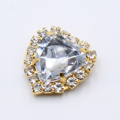 10 τεμάχια/Παρτίδα Χρυσά κουμπιά με στρας καρδιές ροδάκινου, ακρυλικά διακοσμητικά DIY Πολύχρωμα ραπτικά αξεσουάρ χειροτεχνίας