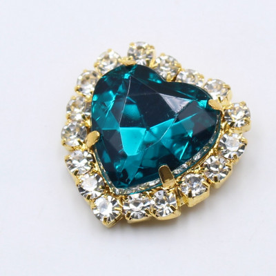 10 τεμάχια/Παρτίδα Χρυσά κουμπιά με στρας καρδιές ροδάκινου, ακρυλικά διακοσμητικά DIY Πολύχρωμα ραπτικά αξεσουάρ χειροτεχνίας