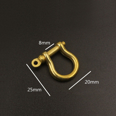 Carabinier din alamă solidă D Bow Catful Fob Breloc breloc cârlig șurub îmbinare conector cataramă