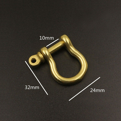 Carabinier din alamă solidă D Bow Catful Fob Breloc breloc cârlig șurub îmbinare conector cataramă