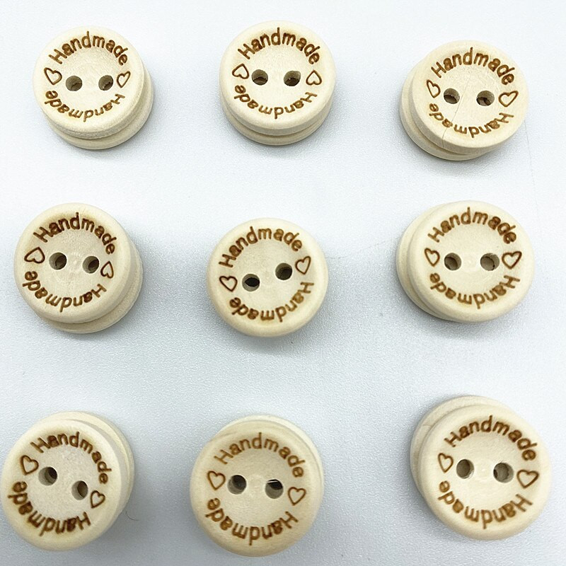 Νέο 15mm/20mm/25mm Φυσικό Χρώμα Ξύλινα κουμπιά Χειροποίητο Letter Love Scrapbooking για Αξεσουάρ ραπτικής διακόσμησης γάμου