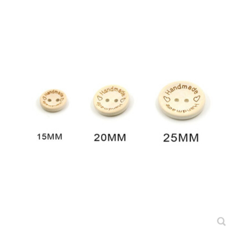 Νέο 15mm/20mm/25mm Φυσικό Χρώμα Ξύλινα κουμπιά Χειροποίητο Letter Love Scrapbooking για Αξεσουάρ ραπτικής διακόσμησης γάμου