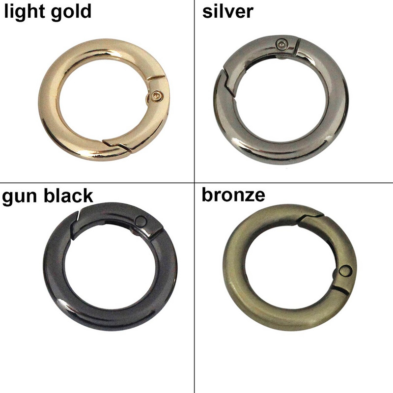 Metaliniai spyruokliniai vartai O žiedas atidaromas raktų pakabukas odinis rankdarbių krepšio diržo sagtis gaidukas užsegimo segtuko jungtis „pasidaryk pats“ priedas