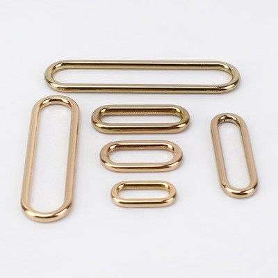 10 tk Meetee 15mm-60mm O Ring õmblusteta ovaalsed metallpandlad kingadele käekotile munanupp riistvara pagasi tarvikud