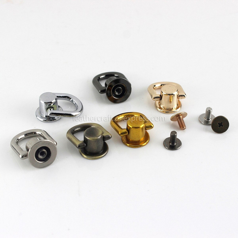 10 komada metalne torbe s bočnim sidrištem s umetkom za vješalice Stezaljke za bočne rubove sidrišta za torbicu s D prstenovima za malu torbicu