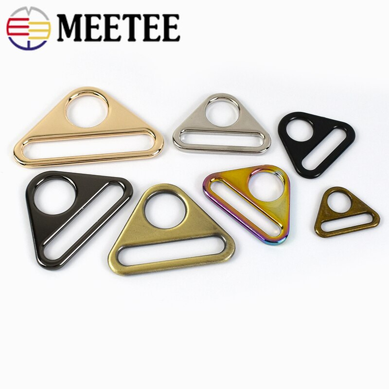 Meetee 10 buc. Catarame metalice de 20-50 mm pentru cureaua curelei Reglarea cataramei curelei Inchidere pentru bikini Inel metalic pentru geanta DIY Accesorii hardware