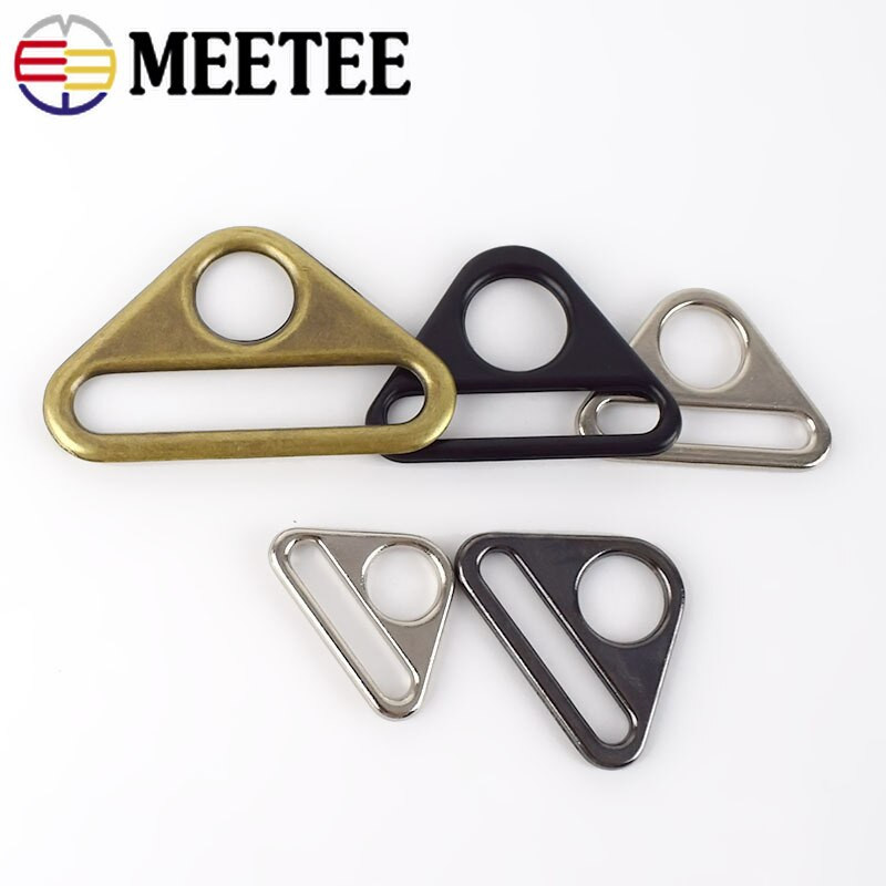 Meetee 10 buc. Catarame metalice de 20-50 mm pentru cureaua curelei Reglarea cataramei curelei Inchidere pentru bikini Inel metalic pentru geanta DIY Accesorii hardware