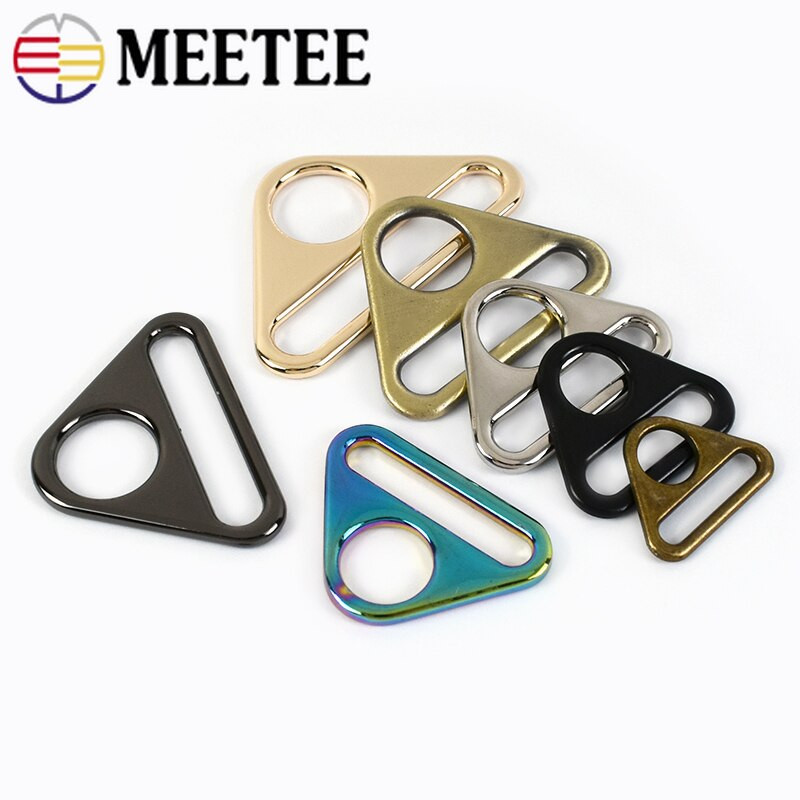 Meetee 10 buc. Catarame metalice de 20-50 mm pentru cureaua curelei Reglarea cataramei curelei Inchidere pentru bikini Inel metalic pentru geanta DIY Accesorii hardware