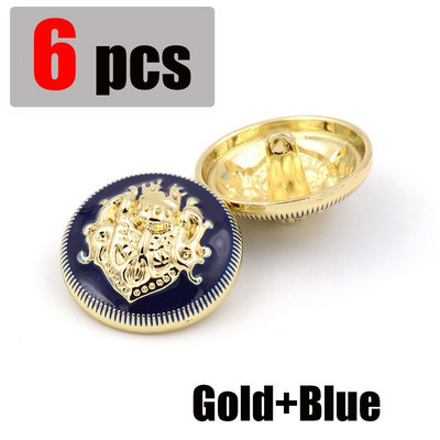 6 kom/set 10-28 mm visokokvalitetni metalni gumbi u britanskom stilu za odjeću Marka kaputa Modni pribor za šivanje Dodaci za odjeću