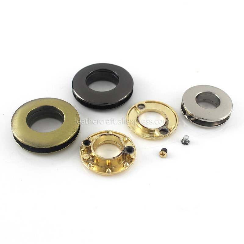 2tk Metallist kruvi taga Aasad seibi tihenditega Nahk Käsitöötarvik kotti rõivaste kingade riiete teksade kaunistus