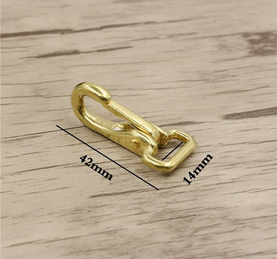 Massiivsest messingist päitsetega konksuga kott Kinnitus koera kaelarihm lemmikloomade jalutusrihm rihm rihm klamber Nahast tarvik