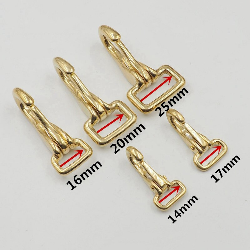 Massiivsest messingist päitsetega konksuga kott Kinnitus koera kaelarihm lemmikloomade jalutusrihm rihm rihm klamber Nahast tarvik