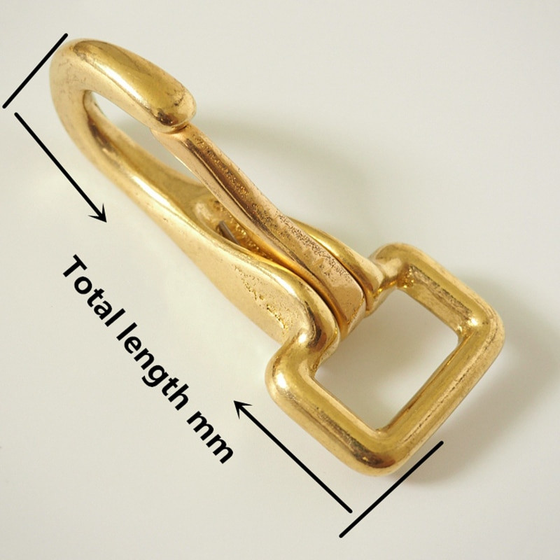 Massiivsest messingist päitsetega konksuga kott Kinnitus koera kaelarihm lemmikloomade jalutusrihm rihm rihm klamber Nahast tarvik