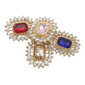 Nauji 10 vnt/partija 17 * 20 mm lydinio stačiakampio stiklo Kalnų krištolas plokščio dugno mygtukų dekoravimas „pasidaryk pats“ plaukų segtuko papuošalų papuošalų priedai