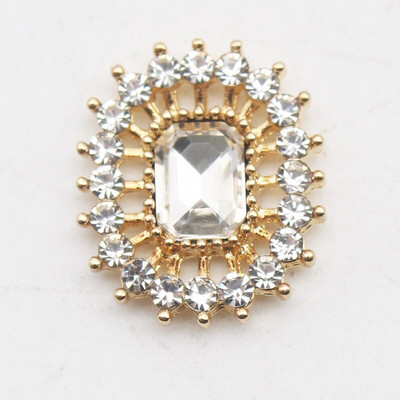 Nauji 10 vnt/partija 17 * 20 mm lydinio stačiakampio stiklo Kalnų krištolas plokščio dugno mygtukų dekoravimas „pasidaryk pats“ plaukų segtuko papuošalų papuošalų priedai