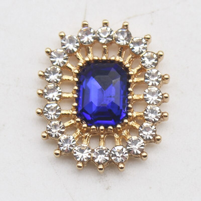 Nauji 10 vnt/partija 17 * 20 mm lydinio stačiakampio stiklo Kalnų krištolas plokščio dugno mygtukų dekoravimas „pasidaryk pats“ plaukų segtuko papuošalų papuošalų priedai