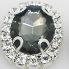 NAUJIENA 10 vnt./rinkinys 20*25MM ovalios akrilo kalnų krištolinio akmens mygtukai užsegamos plokščios nugaros mygtukas, skirtas Scarpbooking Vestuviniams plaukų aksesuarams dekoratyvinis