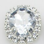 NAUJIENA 10 vnt./rinkinys 20*25MM ovalios akrilo kalnų krištolinio akmens mygtukai užsegamos plokščios nugaros mygtukas, skirtas Scarpbooking Vestuviniams plaukų aksesuarams dekoratyvinis