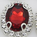 NAUJIENA 10 vnt./rinkinys 20*25MM ovalios akrilo kalnų krištolinio akmens mygtukai užsegamos plokščios nugaros mygtukas, skirtas Scarpbooking Vestuviniams plaukų aksesuarams dekoratyvinis