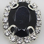 NAUJIENA 10 vnt./rinkinys 20*25MM ovalios akrilo kalnų krištolinio akmens mygtukai užsegamos plokščios nugaros mygtukas, skirtas Scarpbooking Vestuviniams plaukų aksesuarams dekoratyvinis