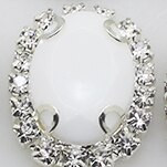 NAUJIENA 10 vnt./rinkinys 20*25MM ovalios akrilo kalnų krištolinio akmens mygtukai užsegamos plokščios nugaros mygtukas, skirtas Scarpbooking Vestuviniams plaukų aksesuarams dekoratyvinis