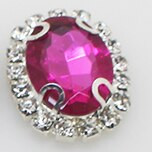 NAUJIENA 10 vnt./rinkinys 20*25MM ovalios akrilo kalnų krištolinio akmens mygtukai užsegamos plokščios nugaros mygtukas, skirtas Scarpbooking Vestuviniams plaukų aksesuarams dekoratyvinis