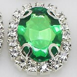 NAUJIENA 10 vnt./rinkinys 20*25MM ovalios akrilo kalnų krištolinio akmens mygtukai užsegamos plokščios nugaros mygtukas, skirtas Scarpbooking Vestuviniams plaukų aksesuarams dekoratyvinis