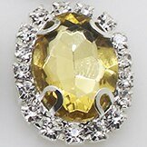 NAUJIENA 10 vnt./rinkinys 20*25MM ovalios akrilo kalnų krištolinio akmens mygtukai užsegamos plokščios nugaros mygtukas, skirtas Scarpbooking Vestuviniams plaukų aksesuarams dekoratyvinis