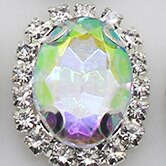 NAUJIENA 10 vnt./rinkinys 20*25MM ovalios akrilo kalnų krištolinio akmens mygtukai užsegamos plokščios nugaros mygtukas, skirtas Scarpbooking Vestuviniams plaukų aksesuarams dekoratyvinis