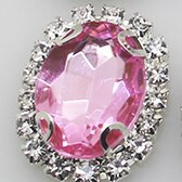 NAUJIENA 10 vnt./rinkinys 20*25MM ovalios akrilo kalnų krištolinio akmens mygtukai užsegamos plokščios nugaros mygtukas, skirtas Scarpbooking Vestuviniams plaukų aksesuarams dekoratyvinis